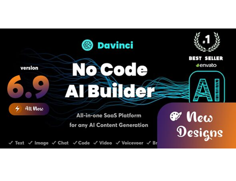 Davinci AI 7.0.1 – OpenAI Content, Text, Image, Voice, Chat, Code, Transcript, and Video Generator as SaaS