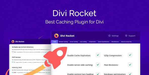 divi rocket 1.0.50 nulled caching plugin for divi