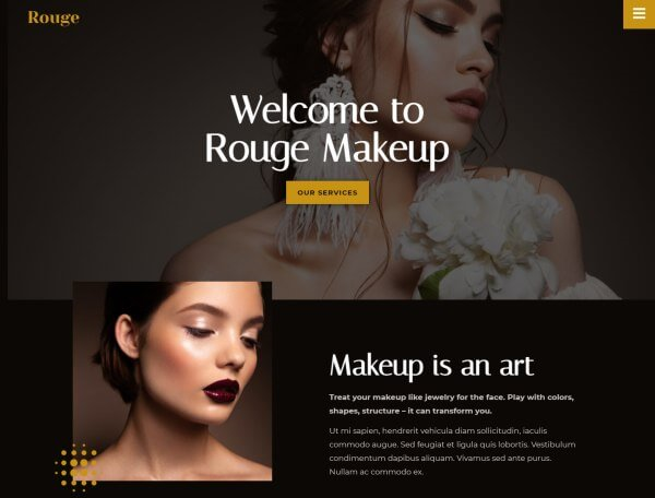 global kit styles for Rouge Makeup Beauty Elementor Template Kit