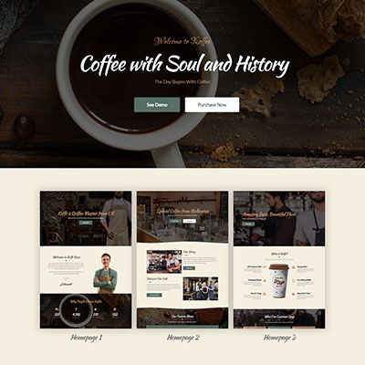 koffe cafes coffee shops and bars element template kit