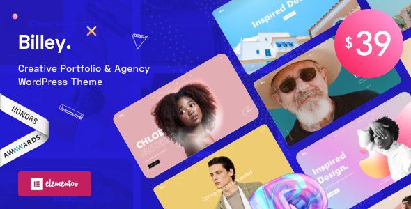 billey 1 7 3 creative portfolio agency wordpress theme
