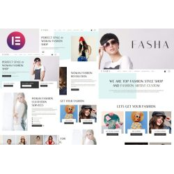 Fasha Woman Fashion Shop Ecommerce Elementor Template Kit