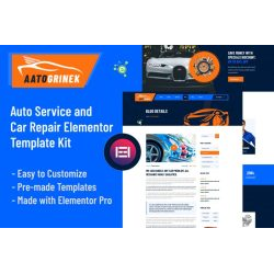 Aatogrinek Auto Service Car Repair Elementor Template